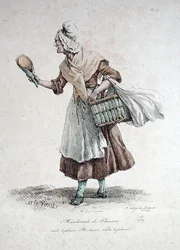 O vendedor de pastelaria, número 4 da série os gritos de Paris, gravada por Francois Seraphin Delpech (1778-1825)