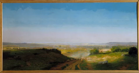 Pintura Espacial de Antoine Chintreuil (1814-1873) 1869 Sol. 1,02x2,02 m .