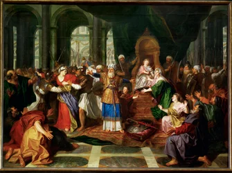 Athalia expulsa do templo (pintura sobre tela)