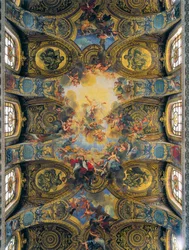 Frescos da abóbada da capela real decorada por Antoine Coypel, de La Fosse e Jouvenet (fresco)