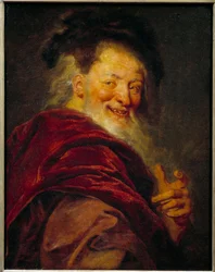 Retrato do filósofo grego Demócrito (460 - 370 AC). Pintura de Antoine Coypel (1661-1722)