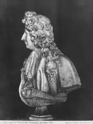 Busto de Jules Hardouin Mansart, 1698 (mármore)
