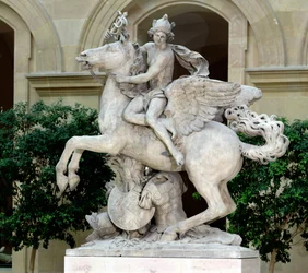 Mercury montando Pegasus, conhecido como "o cavalo de Marly", 1701-02 (mármore)