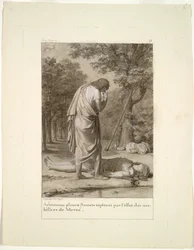 Aristomenes de luto pela morte de Sócrates pela feitiçaria de Meroë ... The Golden Ass, 1795.