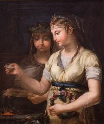 Duas Virgens Vestais Preparando um Sacrifício,1770 (óleo sobre tela)