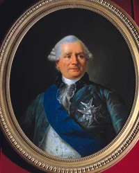 Retrato de Charles Gravier, Conde de Vergennes (1719-1787) Ministro Pintura de Antoine Francois (Antoine-Francois) Callet (1741-1823) Século XVIII. Dim. 0,79 x 0,61 m. Versalhes, Museu do Château