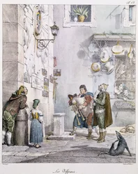 Os flautistas, de Antoine-Jean-Baptiste Thomas (1791-1833). Século XIX.