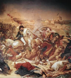 Batalha de Abukir, general Murat lutando contra o exército otomano, detalhe (1806, Petróleo sobre tela)