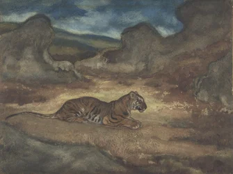 Tigre na paisagem, 1810-75.