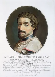 Arnaud-Guillaume, Baron Barbazan, de &39;Retratos de grandes homens, mulheres ilustres e temas memoráveis da França, sérios e impressos em cores&39;, publicado por Pierre Blin, 1786-92, Paris (colo