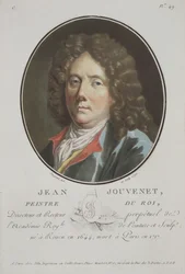Jean Jouvenet, de Retratos dos Grandes Homens, mulheres ilustres e temas memoráveis da França, sérios e impressos em cores, publicado por Pierre Blin, 1786-1792, Paris