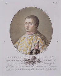 Retrato de Bertrand du Guesclin (1311-1880), Alto Constable da França, gravado por Leon Roger, 1786