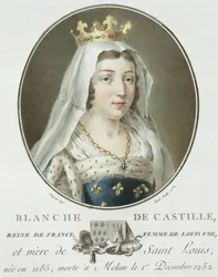 Retrato de Castela Branca (1185-1252) gravado por Ride, 1787