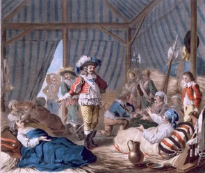 O Conde de Harcourt (1601-1666) mostra sua humanidade durante o cerco de Turim (1640), 1787 (ver também 169707)