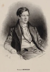 Retrato do pianista e compositor Franz Hünten 1793-1878.