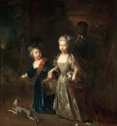 Friedrich d. Gr. u. Wilhelmine  Pesne 1714