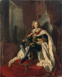 Rei Frederico I no trono de prata, ca 1712.