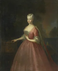 Retrato da princesa Friederike Luise da Prússia 1714-1784, Margravina de Brandemburgo-Ansbach