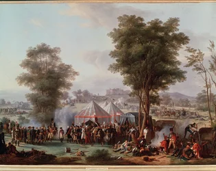 Bivouac do Imperador Napoleão I, perto do castelo de Ebersberg na Áustria 4/05/1809 (Pintura