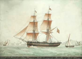 O Weasel a chegar a Marselha, 9 de setembro de 1823