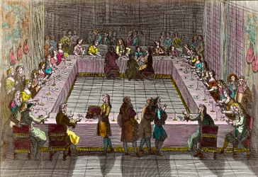 A Lotaria Real no século XVIII. Gravura de Trouvain Antoine (1656-1708)