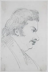 Retrato de Honore de Balzac (1799-1850) (lápis sobre papel)