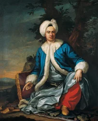 Retrato de um europeu em traje turco, segunda metade do século XVIII.