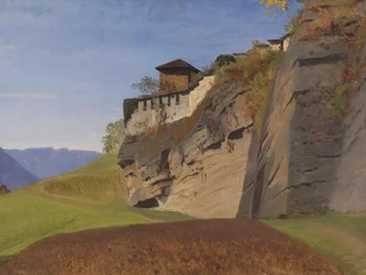 Anton Hlavacek Richterhöhe no Mönchsberg em Salzburgo 1871