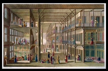 Interior do harém do Grande Senhor de Constantinopla, gravado por François Denis Née (1732-1817), 1811