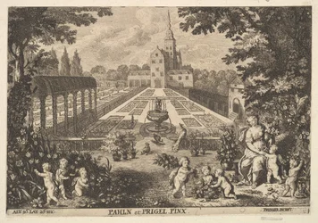 Flora com Putti em um jardim.