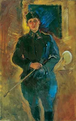 Otto von Aichelburg-Zossenegg como tenente de cavalaria