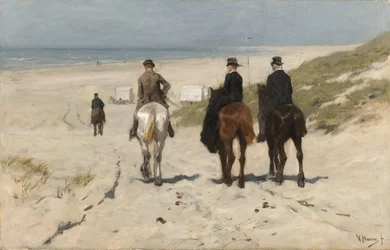 Passeio matinal pela praia Morgenrit langs het vertente