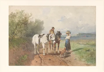 Bate-papo em uma estrada rural