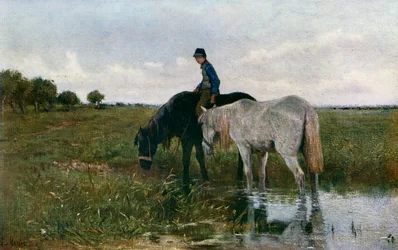 Cavalos molhando, 1871, 1912.