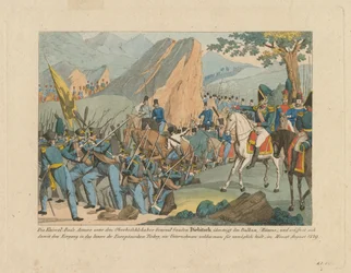 O Exército do Graf Ivan Ivanovich Diebitsch cruzando os Balcãs