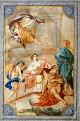 Alegoria do Museu Clementino, de Anton Raphael Mengs, meios mistos