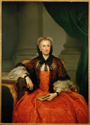 Rainha Amália de Saboia, esposa de Carlos III (pintura sobre tela)