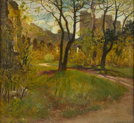 Anton Reckziegel Pátio interior de uma ruína de castelo