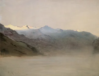 O Vale de Gastein na névoa