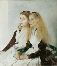 As sobrinhas do artista, Elisabeth e Maja