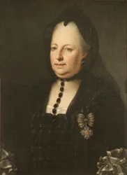 Maria Teresa vestida de luto