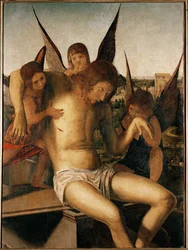 Pietá com três anjos, c.1475 (óleo sobre madeira)