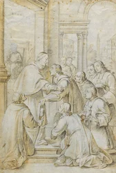 São Bruno encontra o bispo Hugh de Colônia