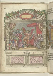 Palco com actuação alegórica no Grand Place, 1578