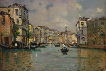 Riva degli Schiavoni, Veneza (óleo sobre madeira)
