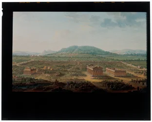 Uma vista de Paestum
