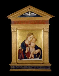 Virgem e Criança com Doador, c.1480 (têmpera e folha de ouro no painel)