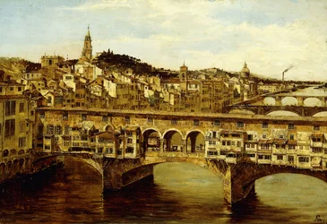 Vista da Ponte Vecchio, Florença,