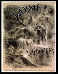 Cartaz publicitário de «Lakmé», ópera de Léo Delibes (1861-91)