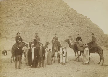 Família de Turistas em Gizé, Egito